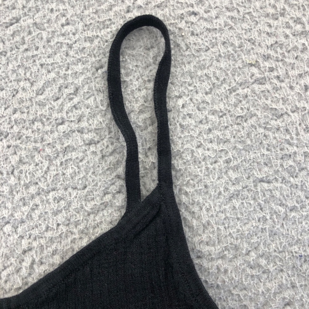 Buck Mason Tank Top Womens XS Black Cotton Linen Blend Ribbed Minimalist - Picture 2 of 12